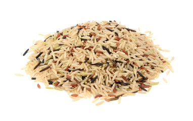 Wild rice, brown basmati and red camargue grains