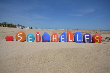 Souvenir of Seychelles on stones