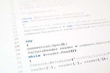 Code of php language on white background