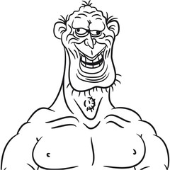 Dummer Muskel Bodybuilder Opa