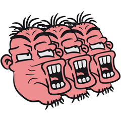 3 Verrückte Dumme Schreiende Idioten Freunde