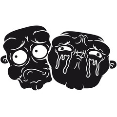 2 Depressive Traurige Unglückliche Freunde