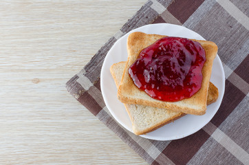 toast with jam