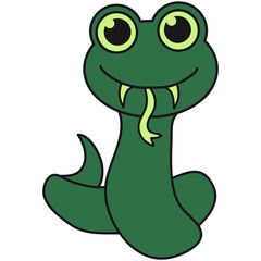 Süßes Kleines Niedliches Schlangen Kind