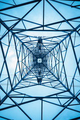 the structure of power transmission tower
