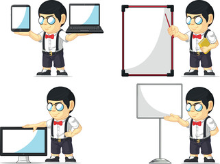 Nerd Boy Customizable Mascot 20