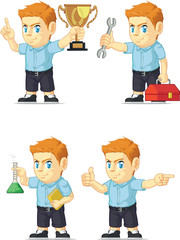 Red Head Boy Customizable Mascot 9