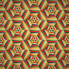 Hexagon seamless pattern colorful background