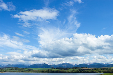 Fototapeta na wymiar Clouds above the mountains
