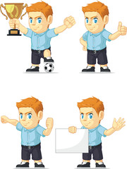 Red Head Boy Customizable Mascot 17