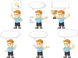 Red Head Boy Customizable Mascot 21