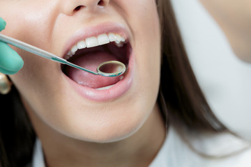 Young woman at the dentist