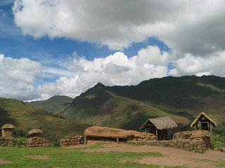Village at Sacred valley in Peru