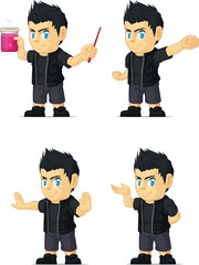 Spiky Rocker Boy Customizable Mascot 12