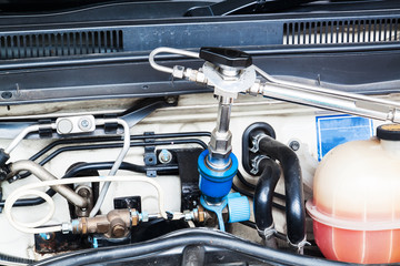 Fuel up the natural gas vehicle (NGV) at gas station