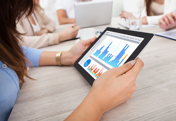 Businesswoman Using Digital Tablet