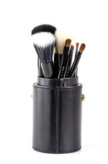 Makeup brush isolated white background