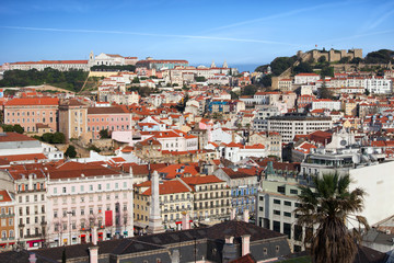 Naklejka na ściany i meble City of Lisbon Cityscape