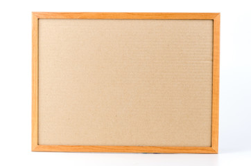 Cork board isolated white background