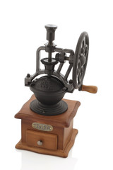 Vintage coffee grinder isolate