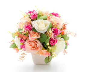 Bouquet flowers isolated on white