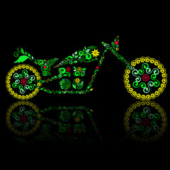 Motorcycle of ornament