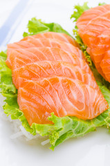 Salmon sashimi