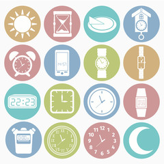 time icons set