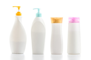 Plastic bottle isolated white background