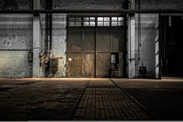 Gordijnen Industrial interior of an old factory © Sved Oliver