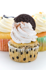 Cupcakes isolated on white background