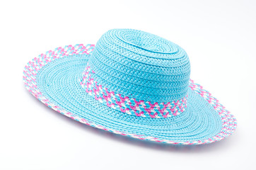 Beach hat isolated white background