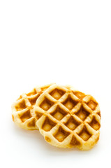 Waffle isolated on white background