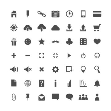 Set of web icons isolated