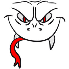 Böses Monster Schlangen Gesicht