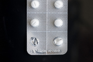 blister back of pills
