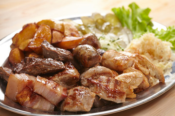 meat with cabbage and potatoes
