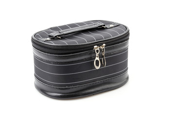 Makeup bag isolated white background