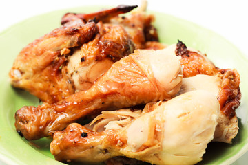 Grilled chicken wing and drumstick