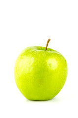 Green apple isolated white background