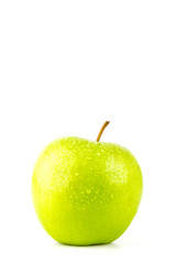 Green apple isolated white background