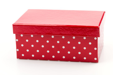 Red box isolated white background