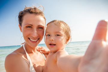 smiling summer family