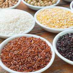 Brown rice and Grains crop