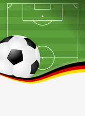 Fußballfeld mit Ball Deutschland