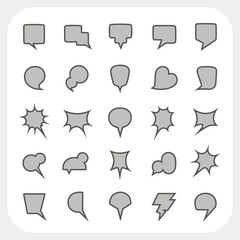 Speech Bubble icons set
