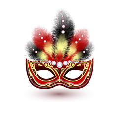 Venetian carnival mask emblem © Macrovector