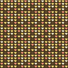 Seamless abstract pattern with hearts