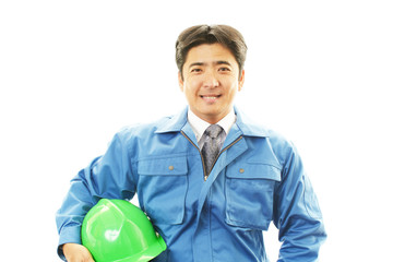 笑顔の労働者
