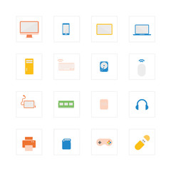 Computer device icons set.
